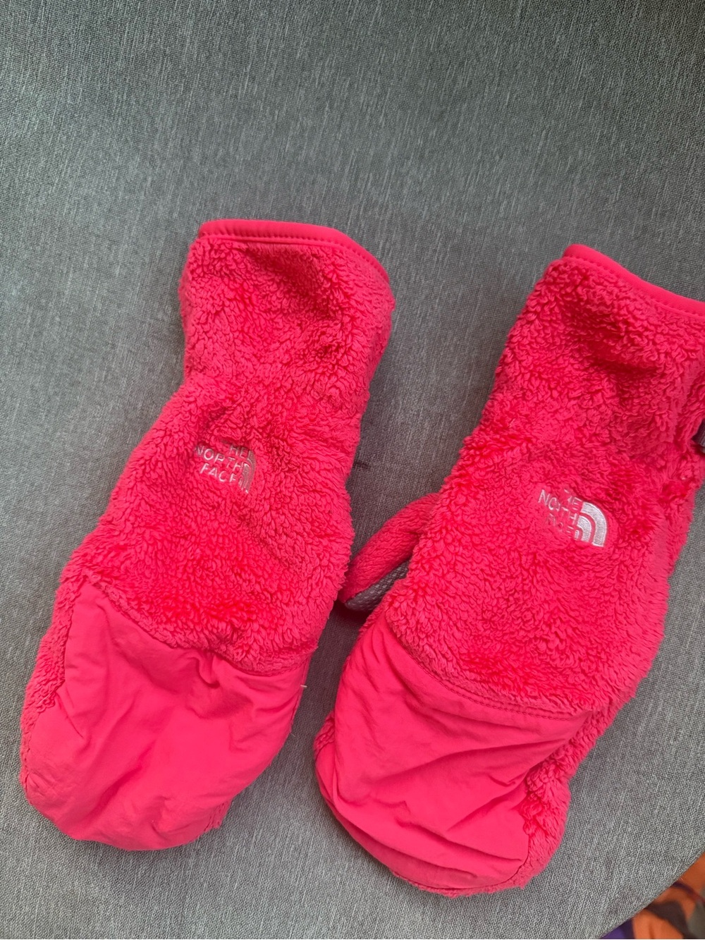 The North Face Pink Fleece Mittens